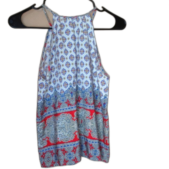 Collective Concepts Boho Contemporary Floral Paisley Print Sleeveless Top XS - Picture 2 of 2